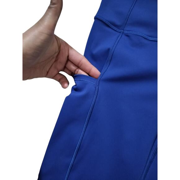 Lululemon women Fast & Free 7/8 Tight II *Non-Reflective Nulux 25" blue size 6 - Picture 4 of 14